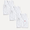 Newborn Pure Cotton Jabla Set – Pack of 3 | Soft Sleeveless Tie-Closure Baby Vests