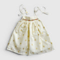 Newborn Baby Girl Ethnic Cotton Frock with Golden Polka Dots | Traditional Festive Dress