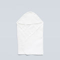 Newborn Hooded Cotton Towel | Receiving Blanket – Soft White Baby Bath Towel with Hood