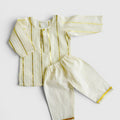 Traditional Cotton Kasavu Kurta & Pant Set | Soft Kerala Ethnic Outfit for Naming Ceremony, Onam & Festive Wear