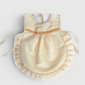 Newborn Golden Tissue Frill Frock | Premium Traditional Baby Girl Ceremony Dress