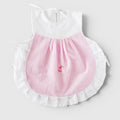 Pure Cotton Newborn Baby Girl Pink Frock – White & Blush Pink Ruffle Dress | Soft, Breathable & Lightweight