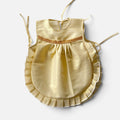 Newborn Golden Tissue Frill Frock | Premium Traditional Baby Girl Ceremony Dress